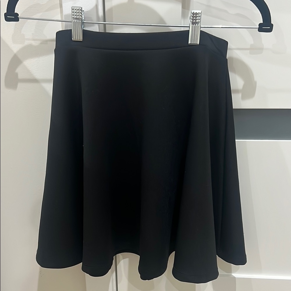Black Mini Skater Skirt for Work